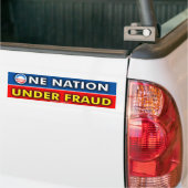 anti - Obama "One Nation under Fraud" Bumpersticker (On Truck)