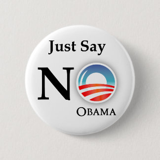 ANTI OBAMA PIN RONDE BUTTON 5,7 CM