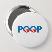 ANTI-OBAMA — POOP RONDE BUTTON 4,0 CM (Voorkant /achterkant)