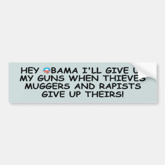 Anti-Obama pro pistolen niet meer Obama Bumpersticker
