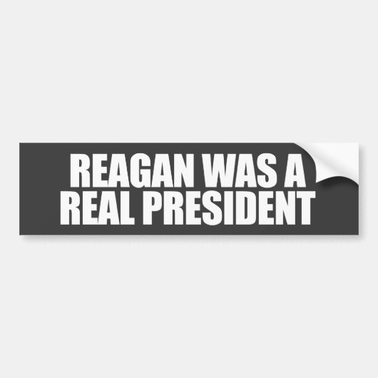 ANTI-OBAMA-Reagan was een echt President Bumpersticker (Voorkant)
