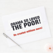 Anti Obama Rechthoekige Sticker (Envelop)