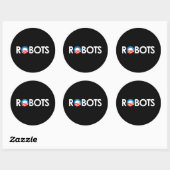 Anti-Obama - Robots wit Ronde Sticker (Vel)