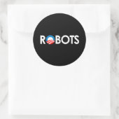 Anti-Obama - Robots wit Ronde Sticker (Tas)