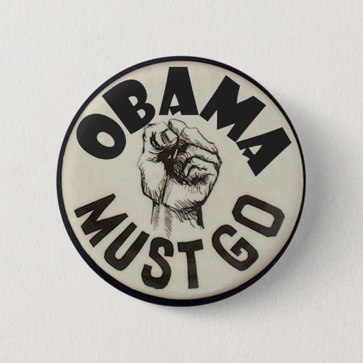 anti-Obama Ronde Button 5,7 Cm (Voorkant)