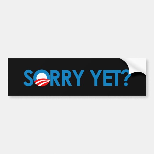 Anti-Obama - Sorry, maar Bumpersticker (Voorkant)