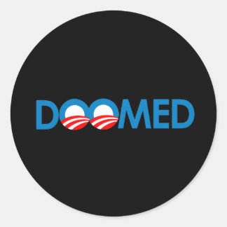 Anti-Obama - ten dode opgeschreven Ronde Sticker