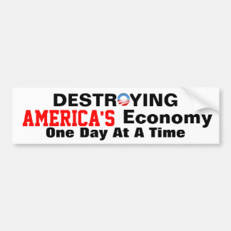 Anti-obama vernietigt de Amerikaanse economie Bumpersticker