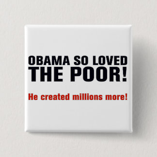 Anti Obama Vierkante Button 5,1 Cm