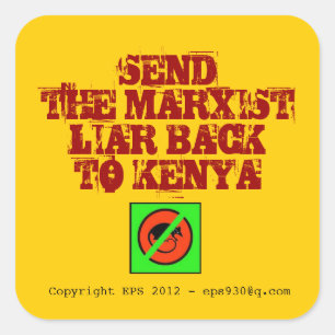 Anti Obama Vierkante Sticker