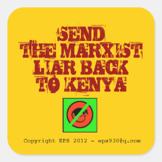 Anti Obama Vierkante Sticker