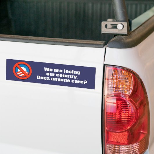 Anti-Obama - we verliezen ons land - doet niets Bumpersticker (Op Truck)
