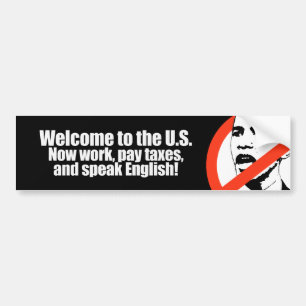 Anti-Obama - Welkom, nu belasting betalen Bumperst Bumpersticker