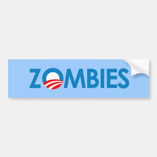 Anti-Obama - Zombies Bumpersticker (Voorkant)