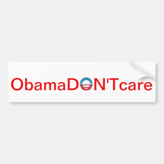 Anti-Obamacare-bumpersticker Bumpersticker (Voorkant)