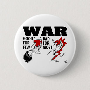 anti-oorlog ronde button 5,7 cm