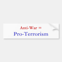 Anti-oorlog = terrorisme