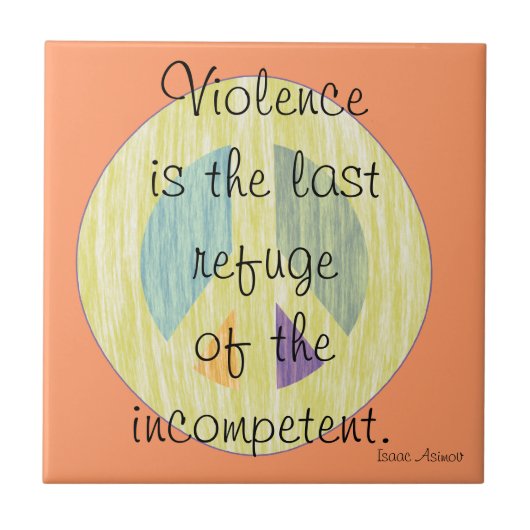 Anti-oorlogssymbool Gift Tile Trivet Tegeltje (Voorkant)