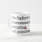 Anti-Oxford Comma Koffiemok (Voorkant links)