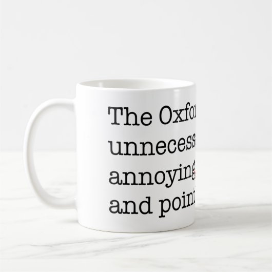 Anti-Oxford Comma Koffiemok (Links)