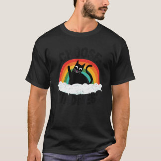Anti Pesten Regenboog Vrede Vriendelijk Hippie Kat T-shirt