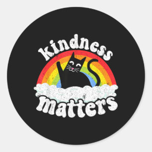 Anti-pestkat Regenboog Vriendelijkheid Telt Sped Ronde Sticker