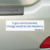 Anti-Pistool Control Bumpersticker - Chicago - bla (Op auto)