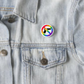 Anti-Pistool LGBT Rainbow Pin Ronde Button 3,2 Cm (In situ)