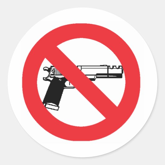 Anti Pistool Sticker (Voorkant)