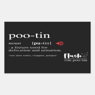 Anti-Poetin POOTIN Funny Dictionary Rechthoekige Sticker