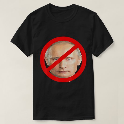 Anti-Poetin Rusland Pro Oekraïne, steun vrij Oekra T-shirt (Design voorkant)
