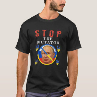 Anti-Poetin: Stop Poetin Oekraïne met de vrije vla T-shirt