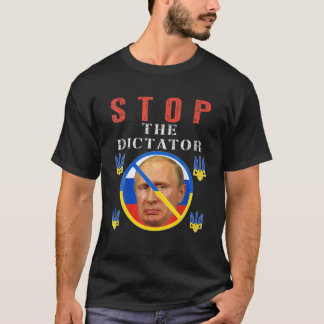 Anti-Poetin, Stop Poetin, Oekraïne Pride, Vlag, Vr T-shirt