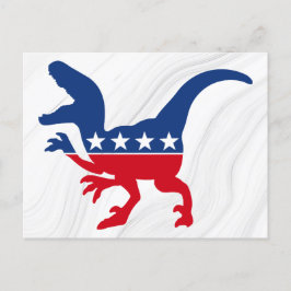 Anti-politiek patriottische T-Rex Briefkaart