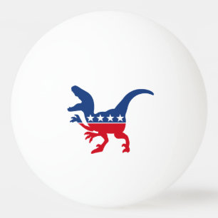 Anti-politiek patriottische T-Rex Pingpongballen