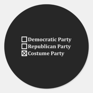 Anti-politieke Democratische Republikeinse Kostuum Ronde Sticker