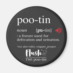 Anti Poutine POOTIN Drôle Magnet du dictionnaire