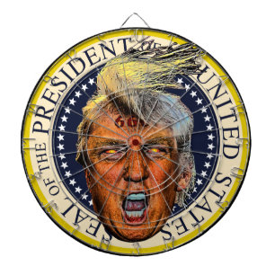 Anti-President Trump Big Mouth Devil Dartbord