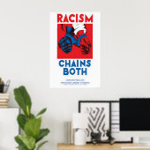 Anti-Racism Poster Racism Chains Both - Communist (Thuiskantoor)