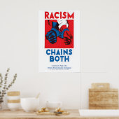 Anti-Racism Poster Racism Chains Both - Communist (Keuken)