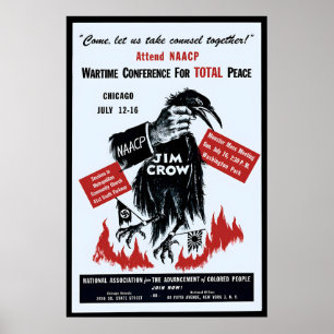 Anti-Racisme & Anti Jim Crow Poster NAACP Kunstmuu