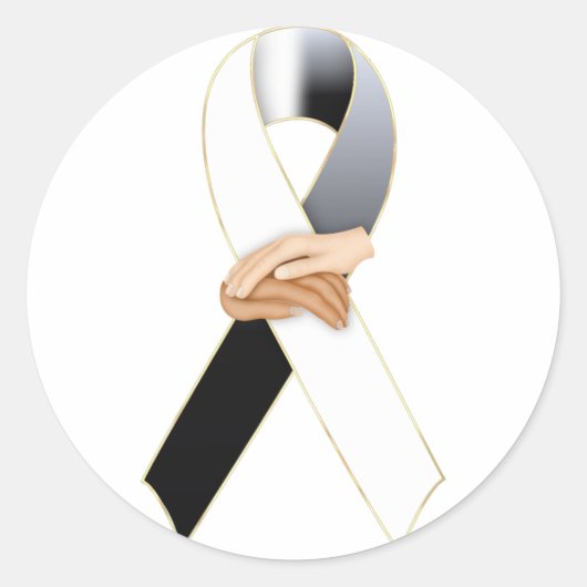Anti racisme Awareness Ribbon Stickers (Voorkant)