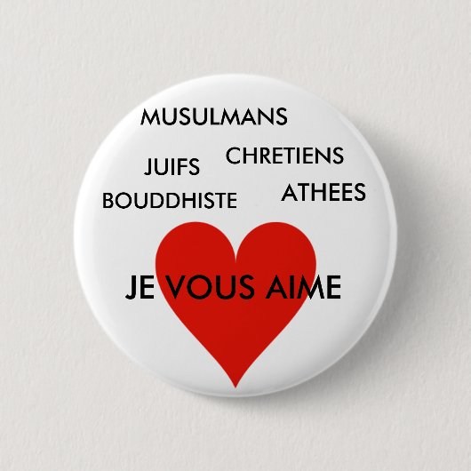 ANTI-RACISME-badge Ronde Button 5,7 Cm (Voorkant)