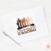 Anti-racisme Gemeenschap is verzet Vierkante Sticker (Envelop)