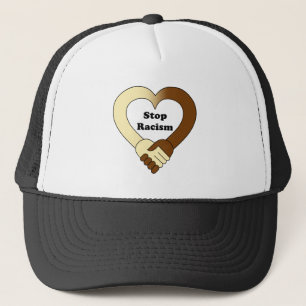 Anti-racisme handdruk logo trucker pet