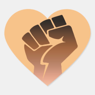 Anti-racisme skintone weerstand vuist hart sticker