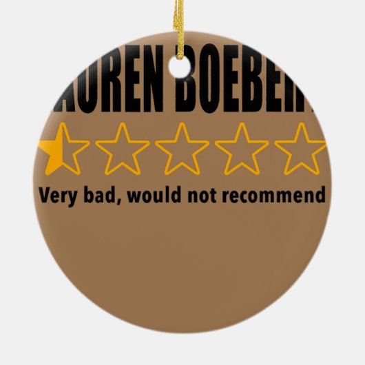 Anti-Rep Lauren Boebert Boebert Bad Review Keramisch Ornament (Achterkant)