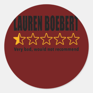 Anti-Rep Lauren Boebert Boebert Bad Review Ronde Sticker