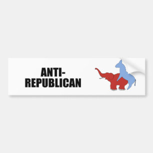 Anti-republikein Bumpersticker