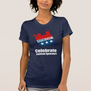 Anti-republikeinse - Amerikaanse onwetendheid vier T-shirt